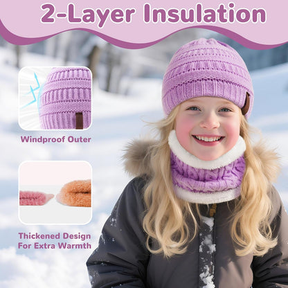 3X1 Pack - Winter Beanie Hat/ Scarf/ Gloves - Trendify - 