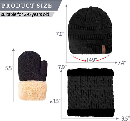 3X1 Pack - Winter Beanie Hat/ Scarf/ Gloves - Trendify - 