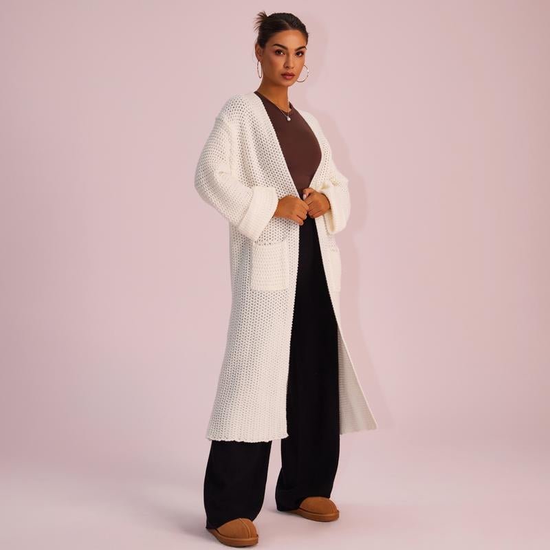 AWESOME Women's Knitted Long Sleeve Hoodie Cardigan - Trendify - 