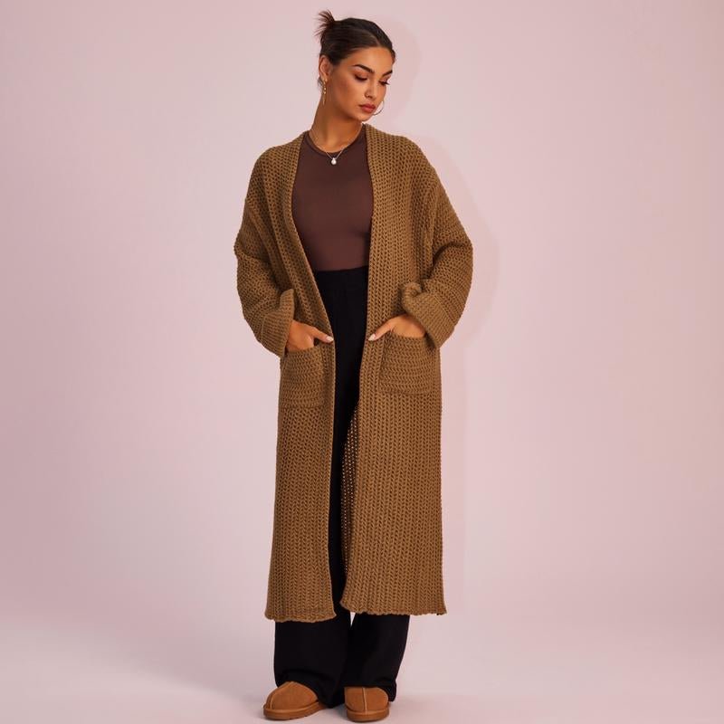 AWESOME Women's Knitted Long Sleeve Hoodie Cardigan - Trendify - 