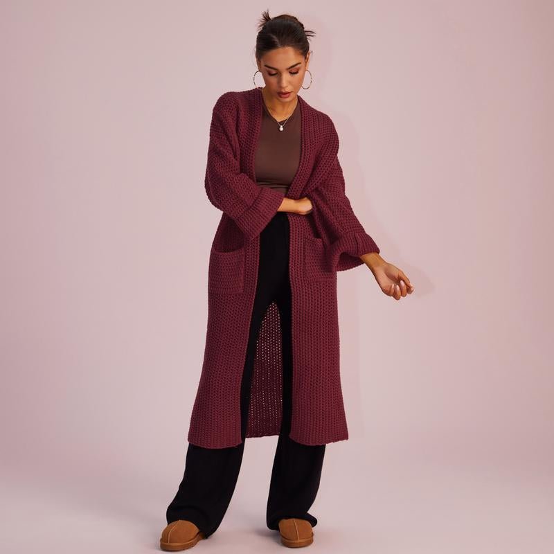 AWESOME Women's Knitted Long Sleeve Hoodie Cardigan - Trendify - 