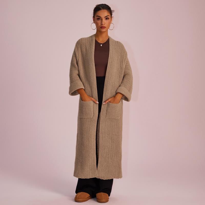 AWESOME Women's Knitted Long Sleeve Hoodie Cardigan - Trendify - 