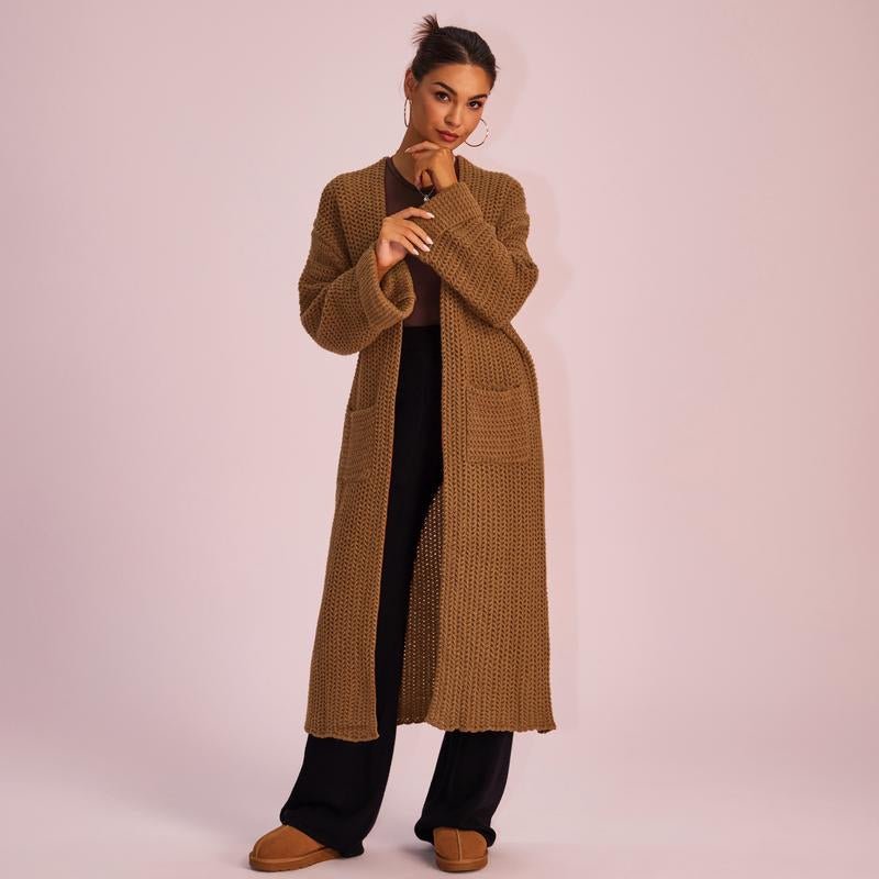 AWESOME Women's Knitted Long Sleeve Hoodie Cardigan - Trendify - 