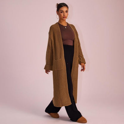 AWESOME Women's Knitted Long Sleeve Hoodie Cardigan - Trendify - 