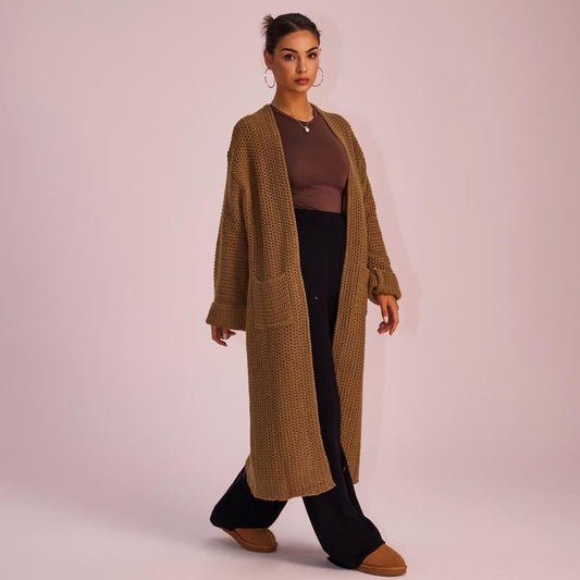 AWESOME Women's Knitted Long Sleeve Hoodie Cardigan - Trendify - 