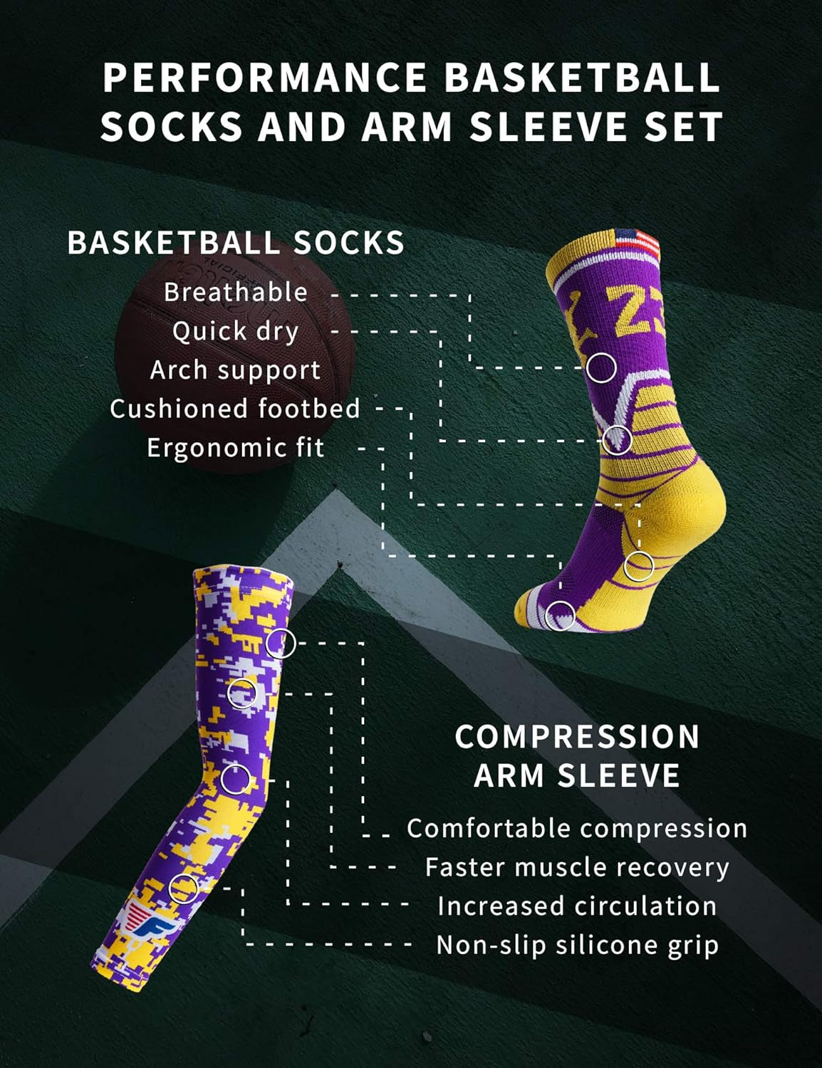 Basketball Greatest Socks 