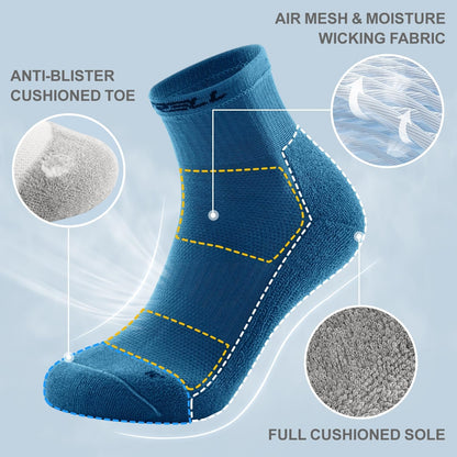 BIG 6 Pack Men'S Athletic Ankle Socks - Trendify - 