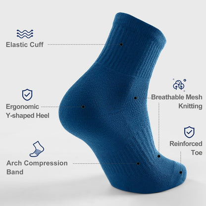BIG 6 Pack Men'S Athletic Ankle Socks - Trendify - 