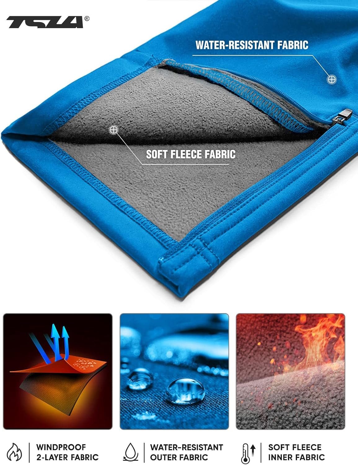 Men'S Snow Ski Snowboard Waterproof Softshell Cargo Pants, Hiking Fleece Lined Bottoms, Outdoor Work Pants - Trendify - 