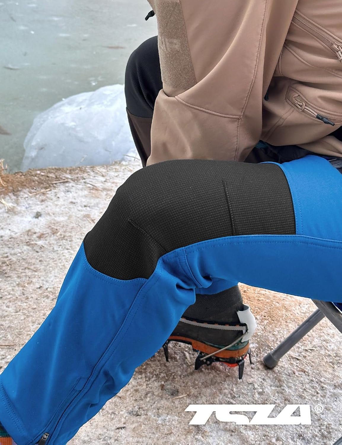 Men'S Snow Ski Snowboard Waterproof Softshell Cargo Pants, Hiking Fleece Lined Bottoms, Outdoor Work Pants - Trendify - 