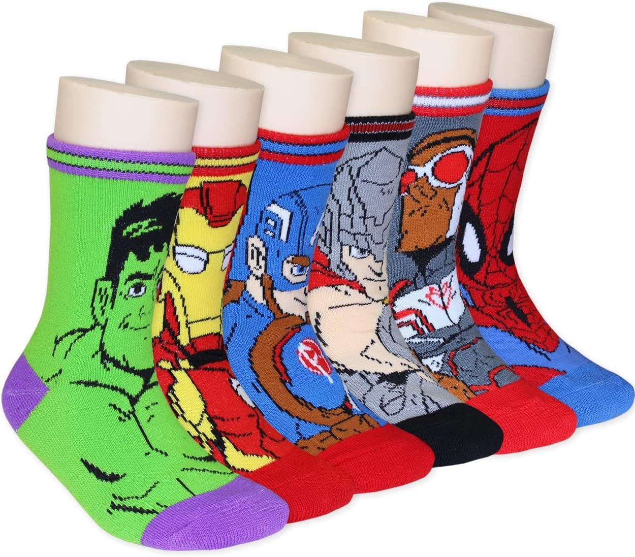 Super Hero Spider - Man 6 Pack Crew Socks / Children - Trendify - 